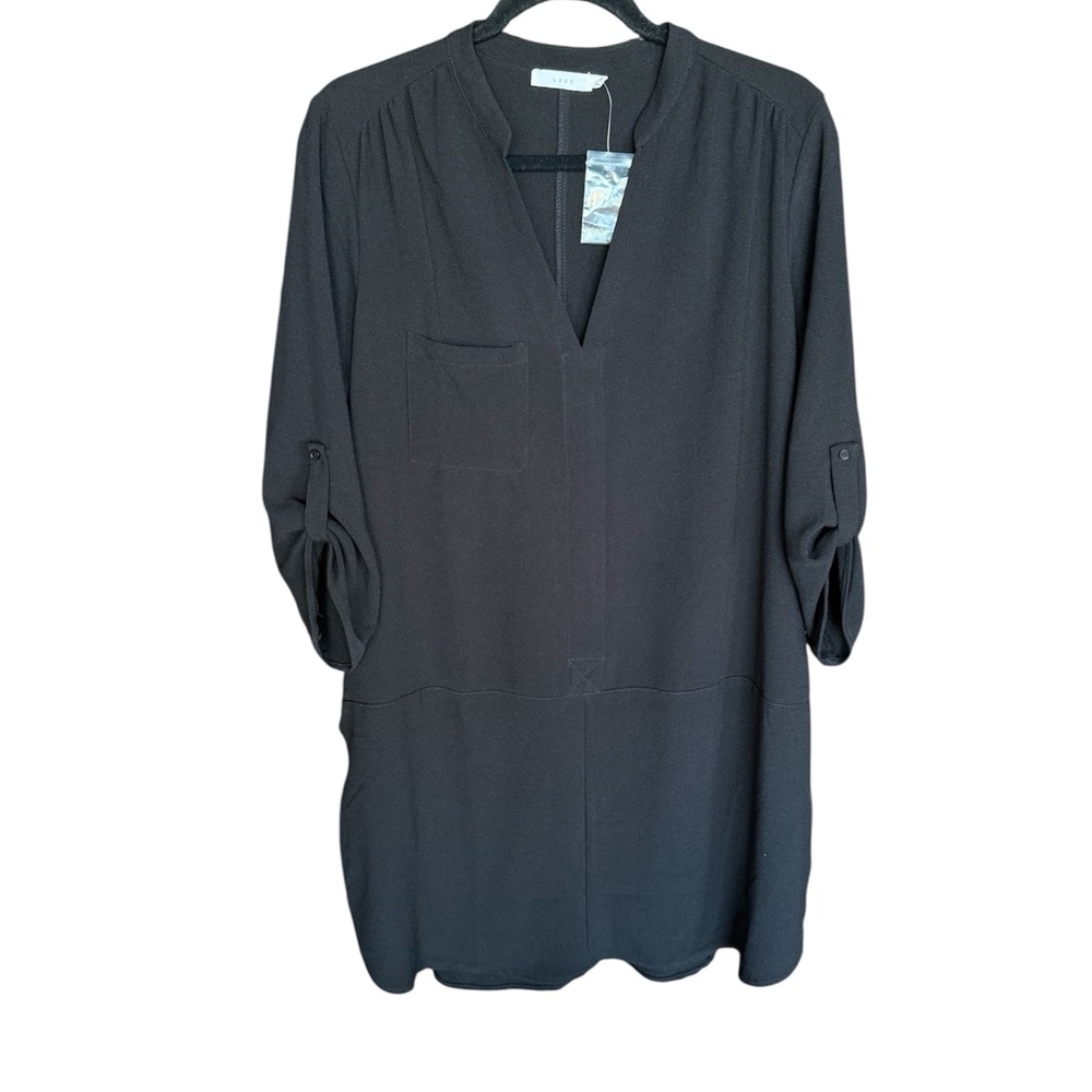 Lush Charcoal V-Neck Blouse